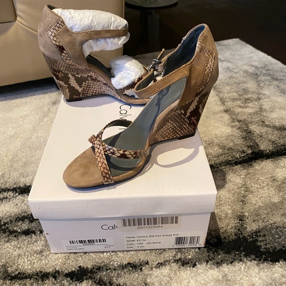 Brand new wedge Calvin Klein open toe - Picture 2 of 7